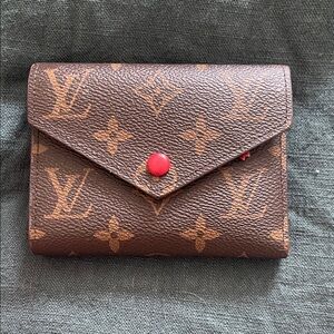 Monogram Canvas Small Wallet with Red Interior & Snap
